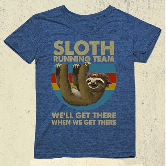 Sloth Running Team t-shirt 🦥🏃‍♀️ - Picture 1 of 3